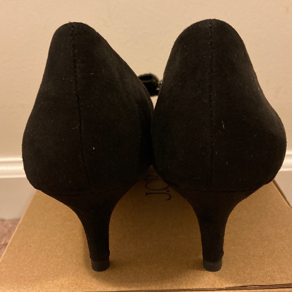 JCrew Factory rhinestone bow heels - Picture 6 of 7